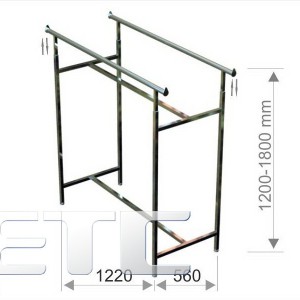 вешало двойное двухярусное без колес - Интернет-магазин одежды и обуви Трейд Линк Урал, Челябинск
